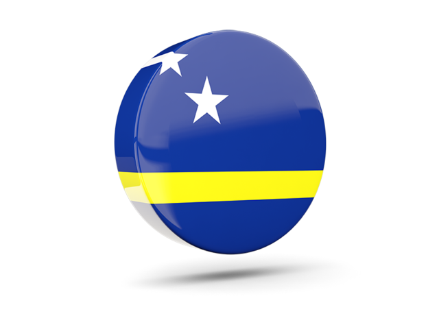 Glossy round icon 3d. Download flag icon of Curacao at PNG format