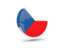 Czech Republic. Glossy round icon 3d. Download icon.