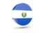 El Salvador. Glossy round icon 3d. Download icon.