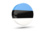 Estonia. Glossy round icon 3d. Download icon.