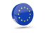 European Union. Glossy round icon 3d. Download icon.