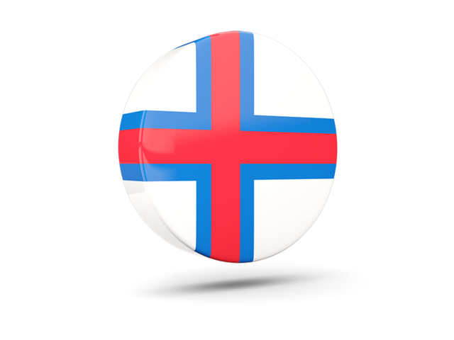 Glossy round icon 3d. Download flag icon of Faroe Islands at PNG format