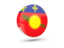 Guadeloupe. Glossy round icon 3d. Download icon.