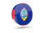 Guam. Glossy round icon 3d. Download icon.