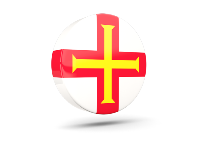 Glossy round icon 3d. Download flag icon of Guernsey at PNG format