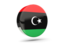 Libya. Glossy round icon 3d. Download icon.