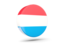 Luxembourg. Glossy round icon 3d. Download icon.