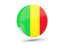 Mali. Glossy round icon 3d. Download icon.