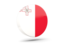 Malta. Glossy round icon 3d. Download icon.