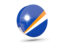Marshall Islands. Glossy round icon 3d. Download icon.