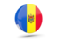 Moldova. Glossy round icon 3d. Download icon.