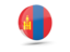 Mongolia. Glossy round icon 3d. Download icon.