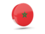 Morocco. Glossy round icon 3d. Download icon.