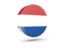 Netherlands. Glossy round icon 3d. Download icon.