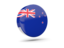 Новая Зеландия. Глянцевая круглая 3D иконка. Скачать иконку.