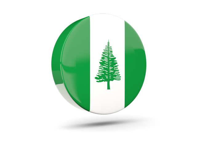 Glossy round icon 3d. Download flag icon of Norfolk Island at PNG format