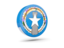 Northern Mariana Islands. Glossy round icon 3d. Download icon.