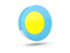 Palau. Glossy round icon 3d. Download icon.