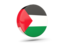 Palestinian territories. Glossy round icon 3d. Download icon.
