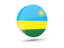 Rwanda. Glossy round icon 3d. Download icon.