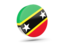 Saint Kitts and Nevis. Glossy round icon 3d. Download icon.
