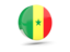 Senegal. Glossy round icon 3d. Download icon.
