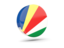 Seychelles. Glossy round icon 3d. Download icon.