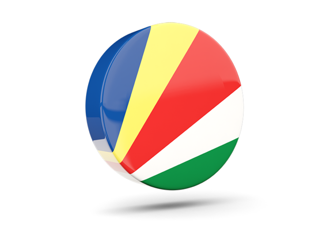 Glossy round icon 3d. Download flag icon of Seychelles at PNG format