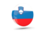 Slovenia. Glossy round icon 3d. Download icon.