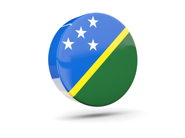 Glossy round icon 3d. Download flag icon of Solomon Islands at PNG format