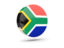 South Africa. Glossy round icon 3d. Download icon.