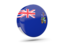 South Georgia and the South Sandwich Islands. Glossy round icon 3d. Download icon.