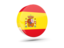 Spain. Glossy round icon 3d. Download icon.