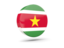 Suriname. Glossy round icon 3d. Download icon.