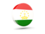 Tajikistan. Glossy round icon 3d. Download icon.