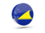 Tokelau. Glossy round icon 3d. Download icon.