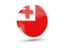 Tonga. Glossy round icon 3d. Download icon.