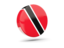 Trinidad and Tobago. Glossy round icon 3d. Download icon.