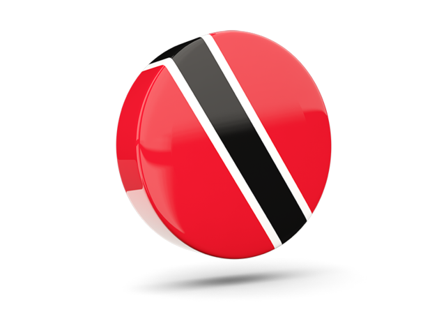 Glossy round icon 3d. Download flag icon of Trinidad and Tobago at PNG format