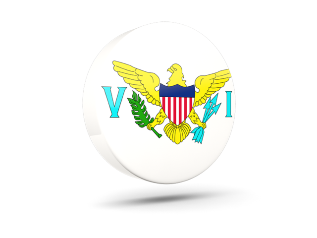 Glossy round icon 3d. Download flag icon of Virgin Islands of the United States at PNG format