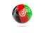 Afghanistan. Glossy soccer ball. Download icon.