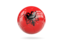 Albania. Glossy soccer ball. Download icon.