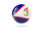 American Samoa. Glossy soccer ball. Download icon.