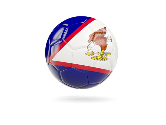 Glossy soccer ball. Download flag icon of American Samoa at PNG format