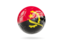 Angola. Glossy soccer ball. Download icon.