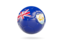 Anguilla. Glossy soccer ball. Download icon.