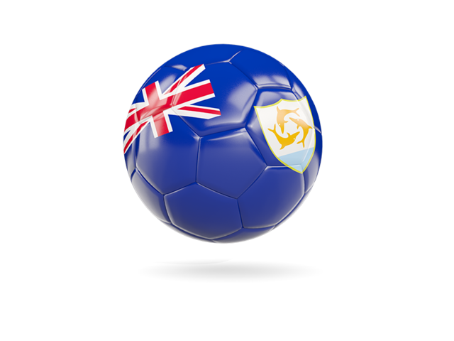 Glossy soccer ball. Download flag icon of Anguilla at PNG format