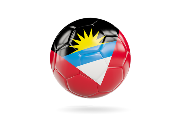 Glossy soccer ball. Download flag icon of Antigua and Barbuda at PNG format