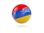 Armenia. Glossy soccer ball. Download icon.