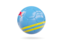 Aruba. Glossy soccer ball. Download icon.